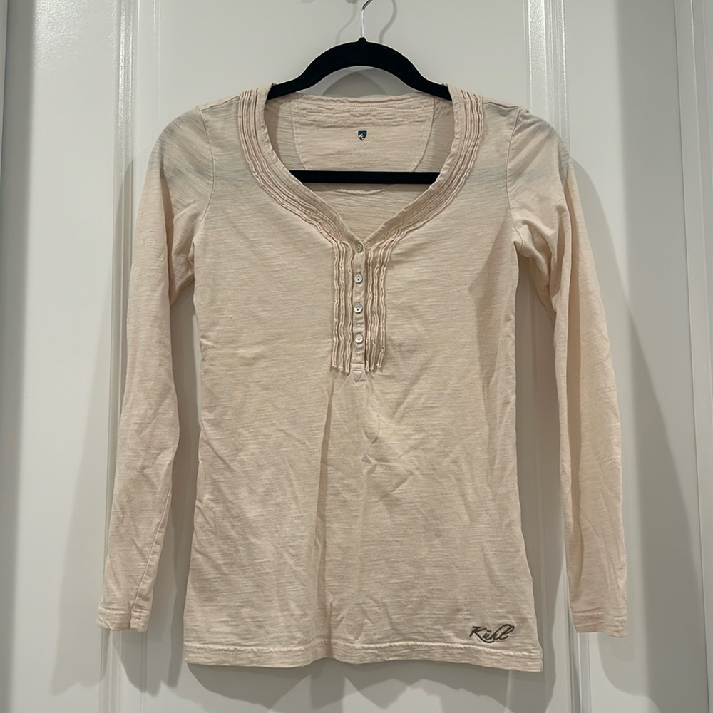 Cream Kuhl Long sleeve cream shirt